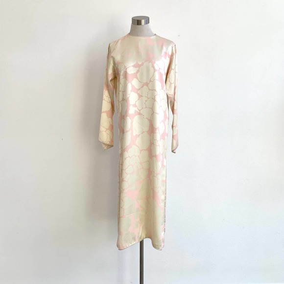 Saint Laurent Rive Gauche Pink & White Cloud Kaftan - Picture 1 of 8